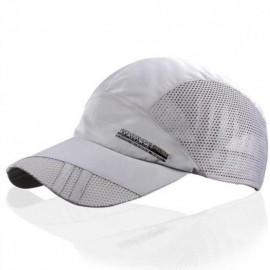 Moda para hombre verano deporte al aire libre del sombrero de béisbol Correr Visor Cap ajustable Gris claro - Envío Gratuito