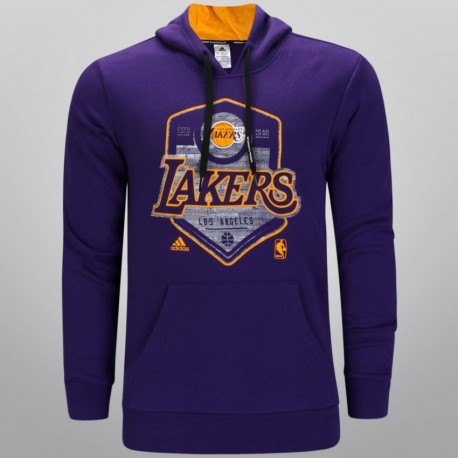 Sudadera de Basketball Adidas NBA GFX Team LA Lakers para Caballero - Púrpura - Envío Gratuito
