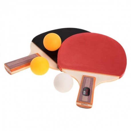 REIZ Par Raqueta para Ping Pong Tenis Mesa + 3 Pelotas Deporte Entrenamiento - Envío Gratuito