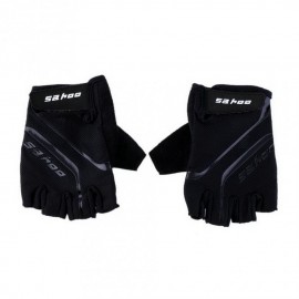 Guantes del dedo sahoo Bike Negro exterior transpirable deporte de la bicicleta GEL ciclo medios Negro M - Envío Gratuito