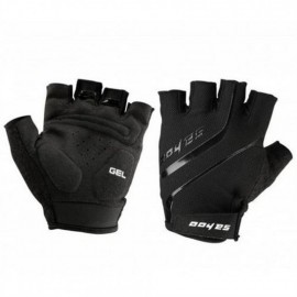 Guantes del dedo sahoo exterior Negro transpirable deporte de la bicicleta GEL ciclo medios Negro XXL - Envío Gratuito