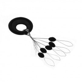 100Pcs Flotador Bobber Parada Grande Goma para Sedal Pesca Deporte Negro - Envío Gratuito