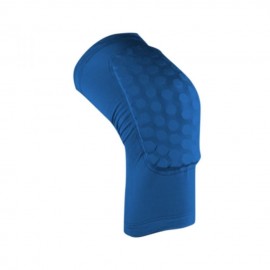 Rodilleras Antislip Deportes crashproof elástica fitness Honeycomb Pad baloncesto Pierna Larga Protector Blue & M azul