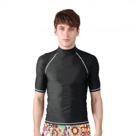Sbart Hombre agua Deporte Surf Top Ropa - Camiseta negra (talla L) - Envío Gratuito