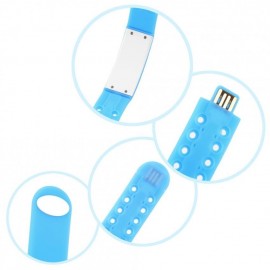 Moda 3D LED Calorías Podómetro USB Deportes inteligente muñeca reloj pulsera unisex Azul EH - Envío Gratuito