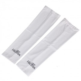 ELENXS Hombres o Mujeres Sun Uv Protección mangas del brazo Covers Cuff Polé Refrigerador cómodo Sun-Proof Cusual blanco suave -