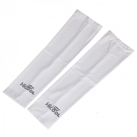 ELENXS Hombres o Mujeres Sun Uv Protección mangas del brazo Covers Cuff Polé Refrigerador cómodo Sun-Proof Cusual blanco suave -