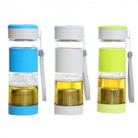 Edible Plástico Grado deportes al aire libre botella de agua de limón Copa tazas de té, té Separado, colorido - Envío Gratuito
