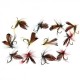 Set 12Pcs Señuelos Lure Moscas Pluma Metal para Pesca Deporte Xmas Christmas la Navidad - Envío Gratuito