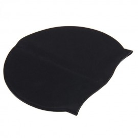 Negro Mujeres Hombres Impermeable Silicona Swim Cap Ba?arse Natación Sombrero - Envío Gratuito