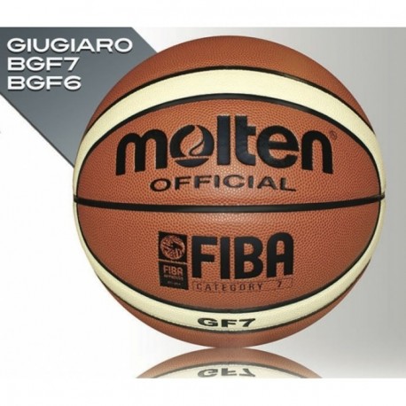 Balon Basquetbol Molten BGF6 Piel Sintetica 6-Ladrillo con Crema - Envío Gratuito