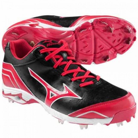 Spike Metal Mizuno 9 Classic 7 Negro Rojo 29.5 - Envío Gratuito