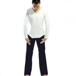 La moda masculina de manga larga pantalón largo (blanco) (negro) del Deporte Ropa de Yoga - Envío Gratuito