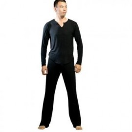 Los hombres de moda de manga larga ropa Deporte Yoga (negro) - Envío Gratuito