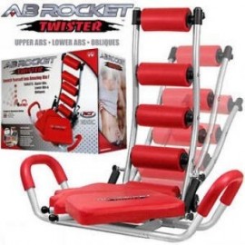 Ab Rocket Twister Abdominales Silla Musculación Pilates Ejercite Su Abdomen Comoda Y Rápidament. AbRocket-Rojo - Envío Gratuito