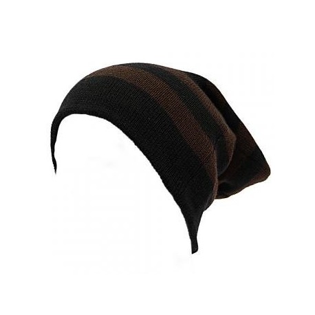 Gorro largo Smart Gorro doble vista Modelo de rayas estilo mate color combinado café y negro -café - Envío Gratuito