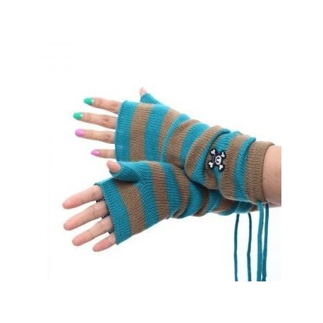 Guantes de Mujer invierno Guante de punto -Azul - Envío Gratuito