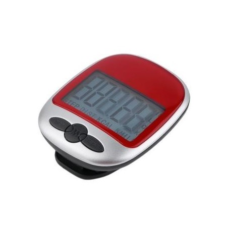 LCD saludable podómetro Monitor de Ejercicio Paso Contador Ayuda Dieta de Deportes Rojo - Envío Gratuito
