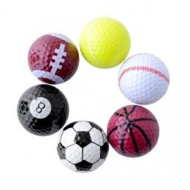 1 Juego 6pcs novedad surtido bolas de golf Deportes día de presencia de goma de regalo Miryo - Envío Gratuito