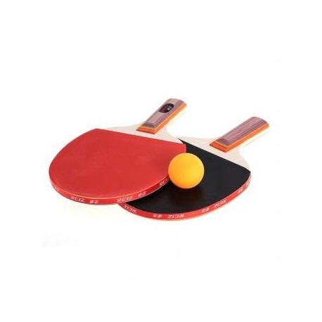Tabla Par Tenis Ping Pong Paddle Raqueta Bate con 3 bolas de deportes al aire libre - Envío Gratuito
