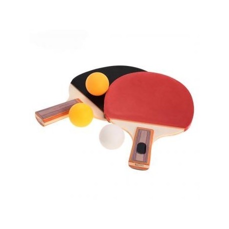 Elenxs Tabla Par Tenis Ping Pong Paddle Raqueta Bate con 3 bolas de deportes al aire libre - Envío Gratuito