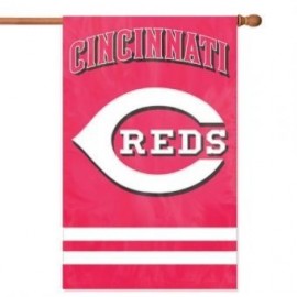 MLB Cincinnati Reds Applique Banner Flag - Envío Gratuito