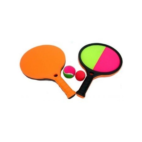 Juego de Raquetas 2 en 1 Plastico y Velcro-Multicolor - Envío Gratuito