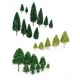 27pcs Mini Tree Set Scenery Architectural Landscape Model Trees - Envío Gratuito