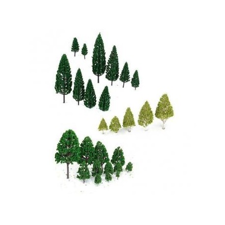 27pcs Mini Tree Set Scenery Architectural Landscape Model Trees - Envío Gratuito