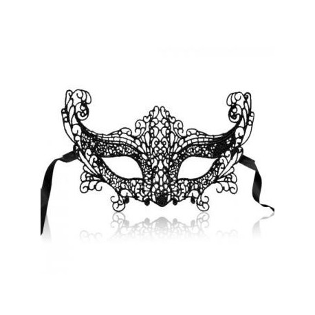 ELENXS Sexy Dance Halloween Face Lace Cutout Mask NO3 (Black) - Envío Gratuito