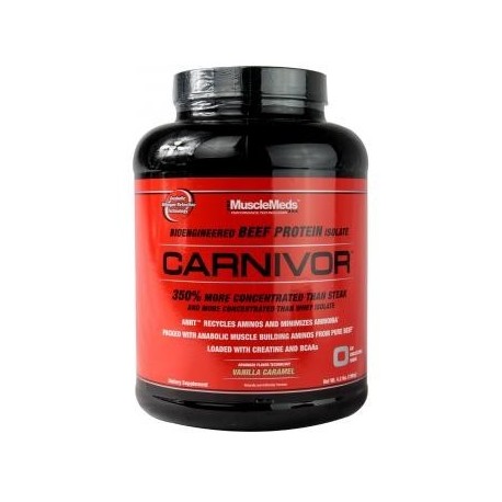 Proteína Muscle Meds Carnivor 4.5 lbs sabor Vainilla Caramel. - Envío Gratuito