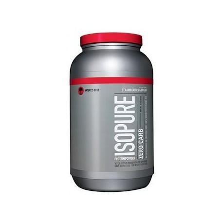 Proteina Nature´s Best Isopure Zero Carb 3LB sabor Strawberries & Cream - Envío Gratuito