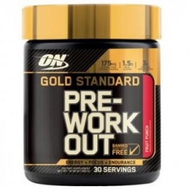 Pre-entrenamiento (Óxido Nítrico) Optimum Nutrition Gold Standard Pre-Workout sabor Fruit Punch 30 serv. - Envío Gratuito