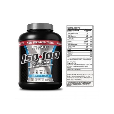 Proteina ISO 100 Dymatize - 5 lb - Sin Carbohidratos - Envío Gratuito