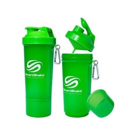 Shaker SMARTSHAKE SLIM 1 compartimento 600 ml color Neon Green. - Envío Gratuito